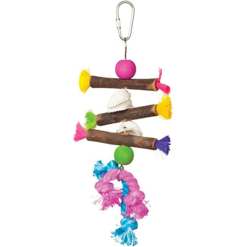 TROPICAL TEASERS SHELLS AND STICKS BIRD TOY (5.5X9 INCH)