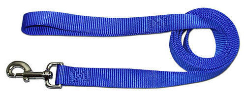 Leather Brothers Single Ply Nylon Lead 	3/4 x 6 ft. Blue (3/4 x 6', Blue)