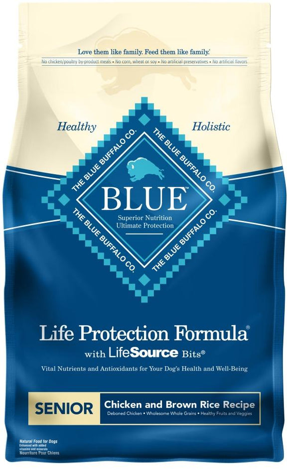 Blue Buffalo Life Protection Natural Chicken & Brown Rice Recipe Senior Dry Dog Food