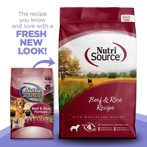 NutriSource Beef & Brown Rice Recipe Dry Dog Food