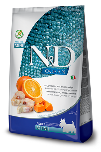 Farmina N&D Ocean Cod & Pumpkin for Adult Dogs Mini Dry Food