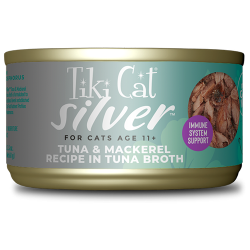 Tiki Cat® Silver™ Whole Foods with Tuna & Mackerel Recipe Wet Cat Food (2.4 oz)
