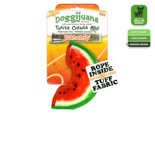 Doggijuana Tuffer Chewer Mini Refillable Watermelon Slice Toy