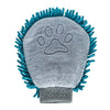 Messy Mutts Microfiber Chenille Dog Grooming Mitt (Blue)