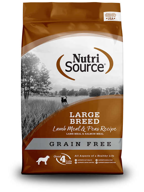 NutriSource® Grain Free Large Breed Lamb Meal & Peas Recipe