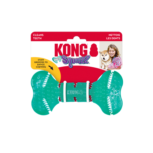 KONG Squeezz Dental Bone Dog Toy