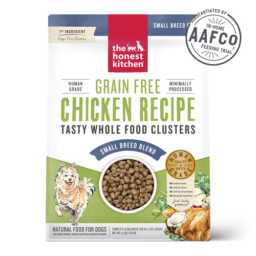 The Honest Kitchen Grain Free Chicken Clusters For Small Breeds Dry Dog Food 4 LB Indianapolis IN Paws Stop Specialty Pet Foods Supplies