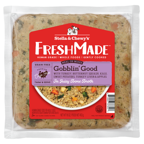 Stella & Chewy's FreshMade Gobblin' Good Gently Cooked Dog Food (16 Oz)