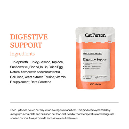 Weruva Cat Person Digestive Support Supplement Turkey & Salmon Recipe in Gravy