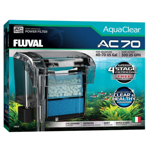 Fluval AC70 Power Filter, 40-70 US Gal / 152-265 L
