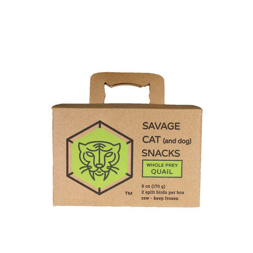Savage Cat Food Split Quail (6 oz – 2 Pack)