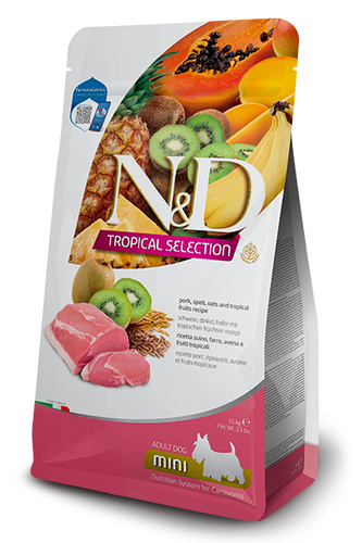 Farmina N&D Tropical Selection Canine Pork, Spelt, Oats and Tropical Fruits Adult Mini Recipe (3.3 lb)