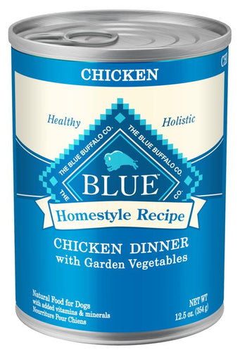 Blue Buffalo Homestyle Recipe Chicken Dinner with Garden Vegetables Brown Rice Canned Dog Food Indianapolis IN Paws Stop Specialty Pet Foods Supplies