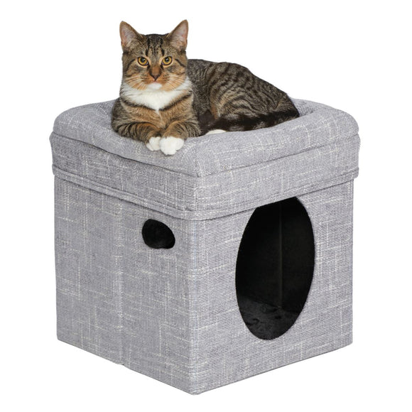 MidWest Curious Cat Cube (Gray)