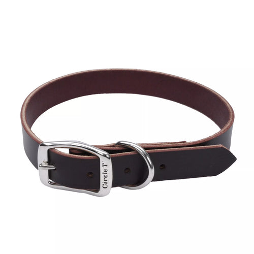 Coastal Pet Products Circle T Latigo Leather Town Dog Collar 3/4 x 20 (3/4 x 20)