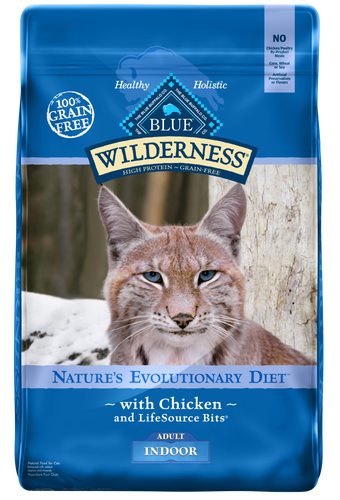 Blue Buffalo Wilderness Grain Free Chicken High Protein Recipe Indoor Dry Cat Food