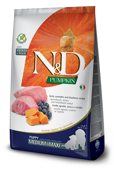 Farmina N&D Pumpkin Formula Medium & Maxi Lamb & Blueberry Puppy Food (26.4-lb)