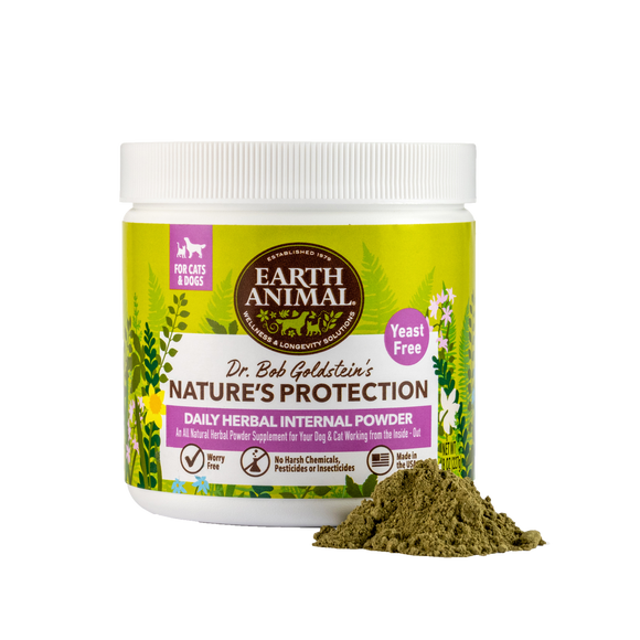 Earth Animal Nature's Protection™ Flea & Tick Daily Herbal Internal Powder - Yeast Free (8 oz)