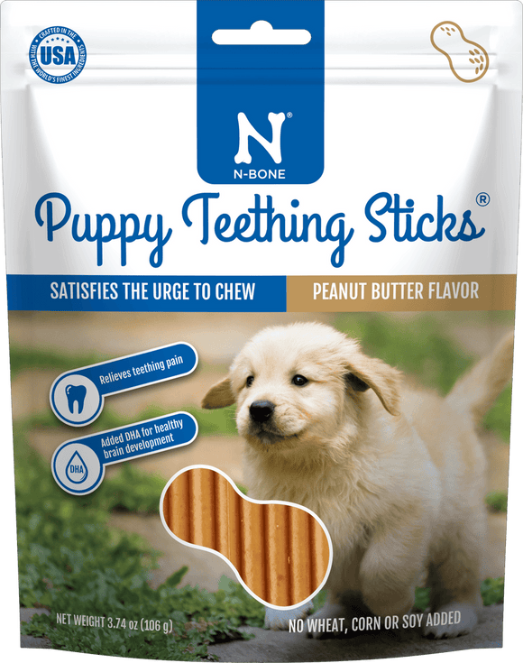 N-Bone® Puppy Teething Sticks Peanut Butter Flavor (3.74 Oz.)