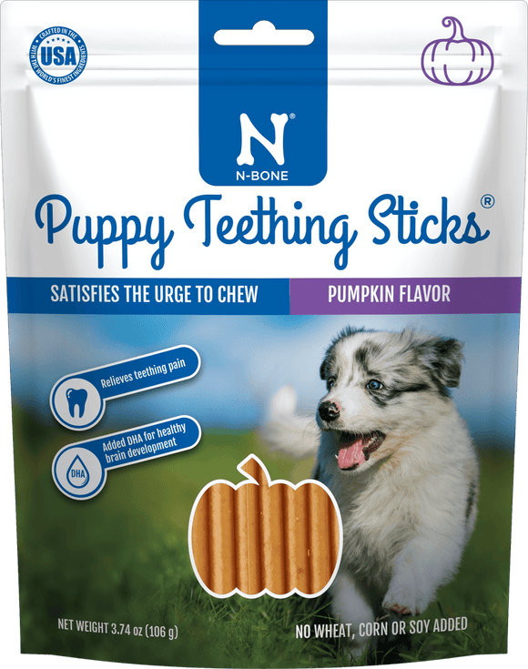 N-Bone® Puppy Teething Sticks Pumpkin Flavor (3.74 Oz.)