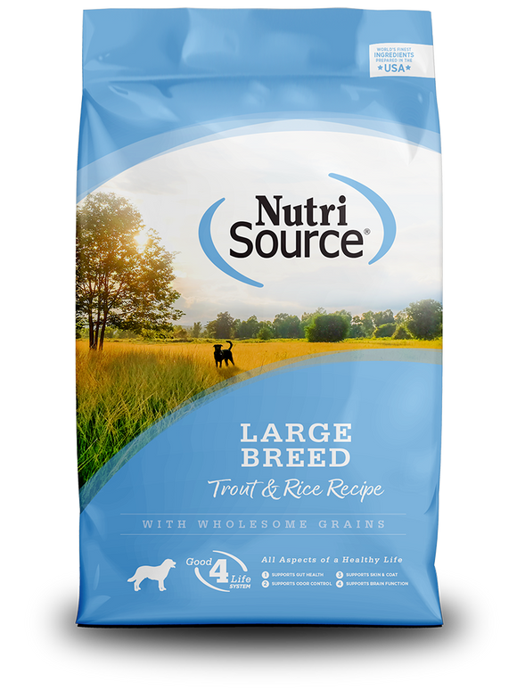 NutriSource Large Breed Trout & Rice Recipe Dog Food (26 lbs)