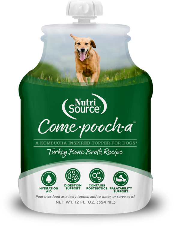 NutriSource Come-pooch-a Turkey Bone Broth for Dogs (12 oz)