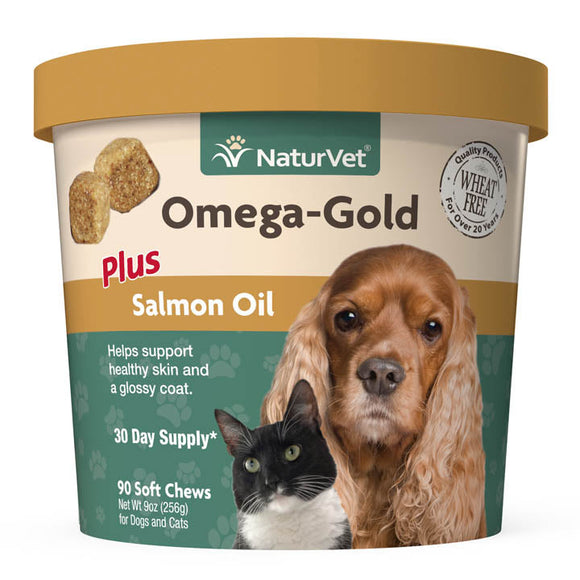 NaturVet Omega-Gold Plus Salmon Oil Soft Chew (90 ct)