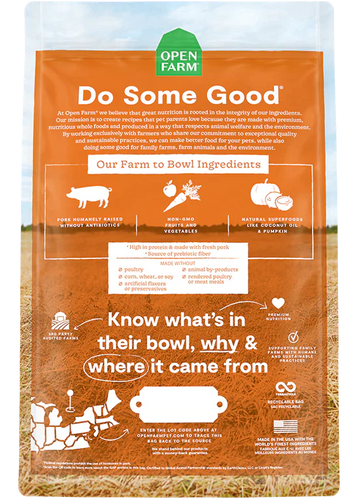 Open Farm Farmer's Table Pork Grain-Free Dry Dog Food (22 lbs bag)