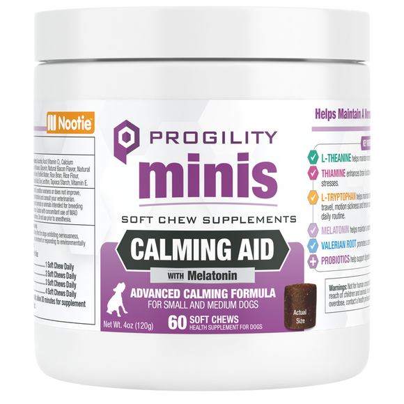 Nootie Mini Progility Calming Aid Soft Chew Supplement For Small and Medium Dogs