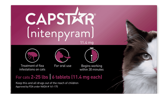 PetIQ CAPSTAR® (nitenpyram) Oral Flea Treatment for Cats (2-25lb)