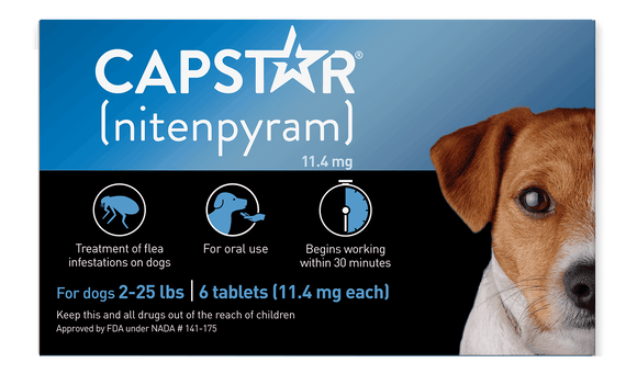 PetIQ CAPSTAR (nitenpyram) Fast-Acting Oral Flea Treatment for Small Dogs (2-25lb)