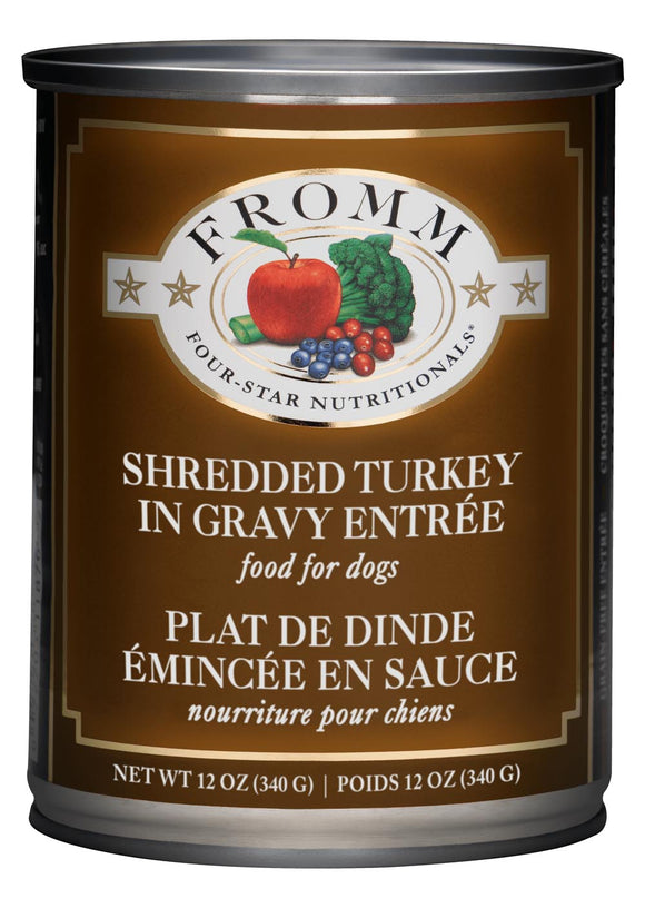 Fromm Four-Star Shredded Turkey in Gravy Entrée Dog Food (12 oz, Single Can)