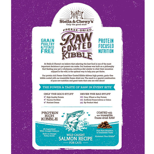 Stella & Chewy's Raw Coated Kibble Wild Caught Salmon Recipe Dry Cat Food (5-lb)