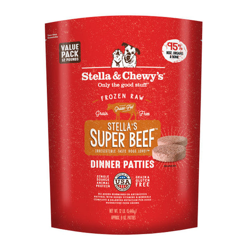 Stella & Chewy's Stella's Super Beef Grain Free Dinner Patties Frozen Raw Dog Food