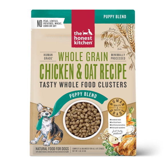 The Honest Kitchen Whole Grain Chicken Clusters For Puppies Dry Dog Food (4-lb)