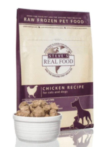 Steve s Real Food Frozen Raw Chicken Diet for Dogs and Cats Indianapolis IN Paws Stop Specialty Pet Foods Supplies