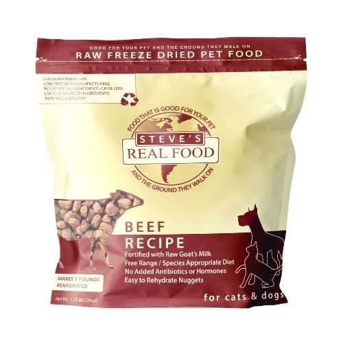 Steve s Real Food Freeze Dried Raw Dog Food Beef Diet 1.25 lb