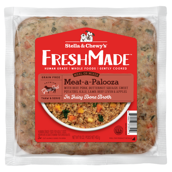 Stella & Chewy's FreshMade Meat-a-Palooza Gently Cooked Dog Food (16-oz)