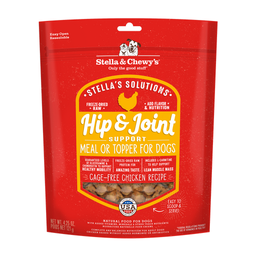Stella & Chewy's Stella's Solutions Grain Free Hip & Joint Boost Cage Free Chicken Dinner Morsels Freeze-Dried Raw Dog Food (4.25-oz)